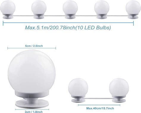 Buy Vanity Mirror Light - Hollywood Style LED Vanity Mirror Lights Kit ...