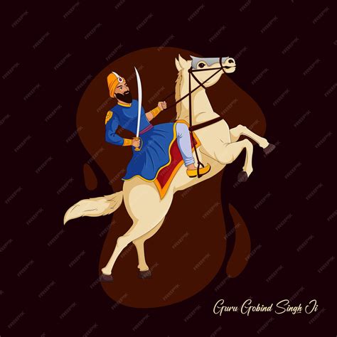 Premium Vector | Vector illustration guru gobind singh ji jayanti or ...
