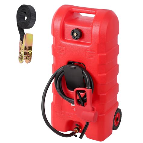 15 Gallon Fuel Caddy, Portable Gas Fuel Tank Container with LE Fluid ...