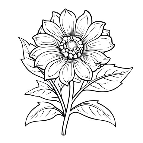 Outline Flower Clip Art, Flower, Outline, Plant PNG Transparent Image ...