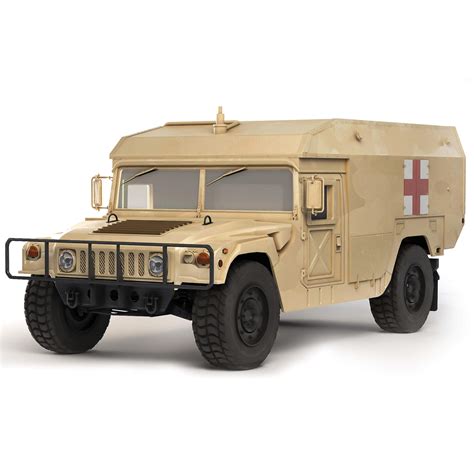 Humvee Military M996A1 Ambulance 2004 - 3D Model by podshyvalov