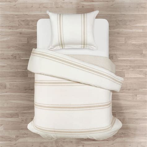 Snapklik.com : Lush Decor Farmhouse Stripe Reversible Cotton Duvet ...