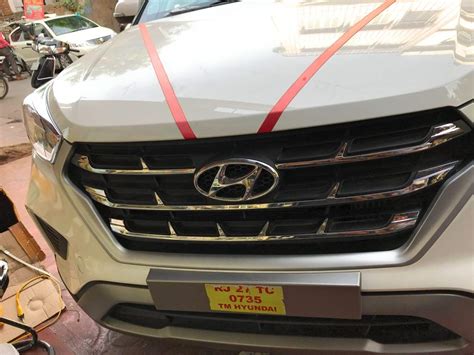 SDR Front Chrome Grill Compatible with Hyundai Creta | 2018 : Amazon.in ...