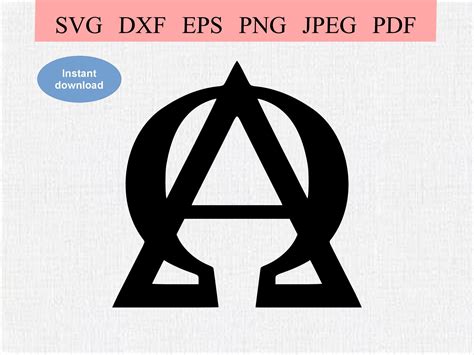 Alpha Omega Symbol / SVG DXF EPS / Christian Alpha and Omega Jesus Logo ...