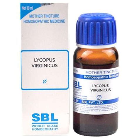 Buy SBL Lycopus Virginicus Q Mother Tincture, 30 ml | 19 Minutes ...