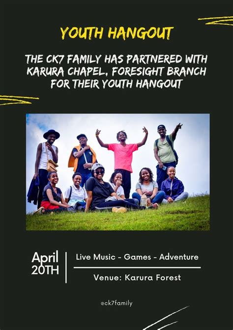 YOUTH HANGOUT FOR KARURA CHAPEL, FORESIGHT BRANCH YOUTHS, Karura Forest ...