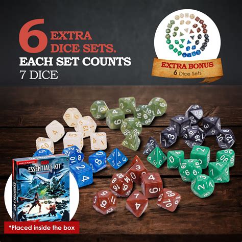 Mua Dungeons and Dragons Essentials Kit - Starter Set Bundled with 6 Dice Sets, Flannel Bags ...