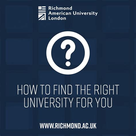 How to find the right university for you - Richmond American University London