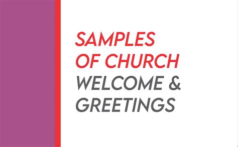 Church Welcome Announcements at Abbey Bracy blog
