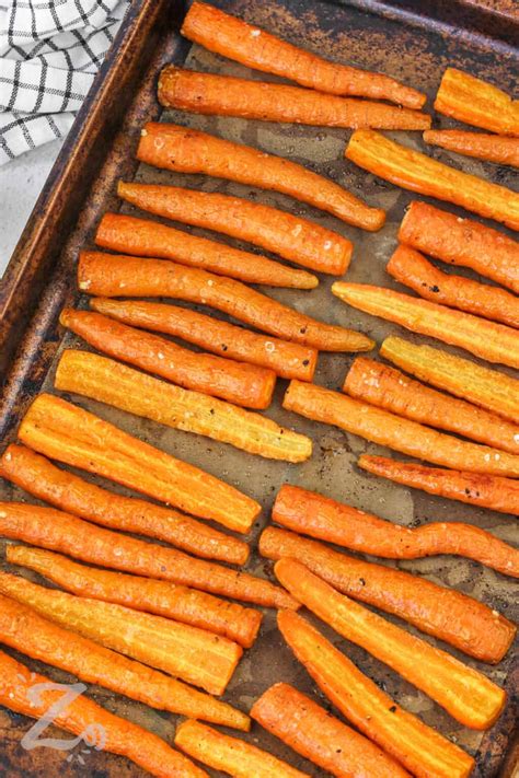 Oven Roasted Carrots (4 Ingredient Recipe!) - Our Zesty Life