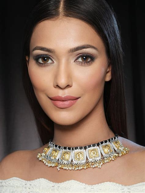 Textured Block Beaded Oxidised Silver Gold-Plated Choker Necklace ...