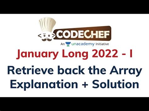 Image result for Retrieve the Array CodeChef Solution