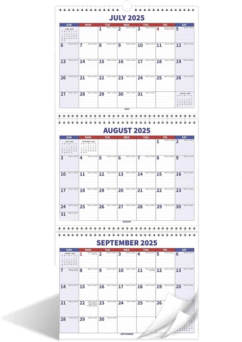 Amazon.com: 2026 Wall Calendar - 3 Month Calendar 2026 Vertical, Jan ...