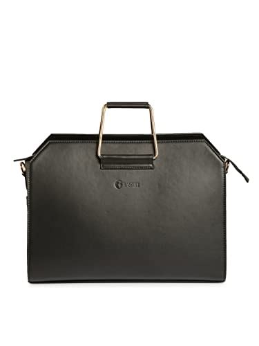 RASHKI Women's 15.6 inch Vegan Leather Laptop Bag (Black) - Price History