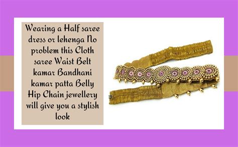 Buy VAMA FASHIONS Traditional Cloth Pink Waist Belly Hip Waist Belt ...