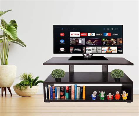 AAROORA Engineered Wood TV Entertainment Unit Display Cabinet Rack with ...