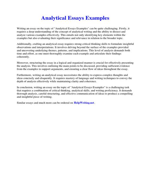 Analytical Essay Example 的图像结果