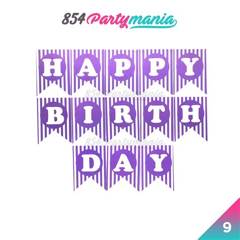 Purple Happy Birthday Banner