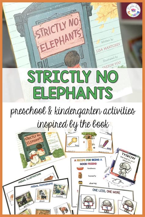 Preschool Math, Literacy, & Kindness Activities for Strictly No Elephants