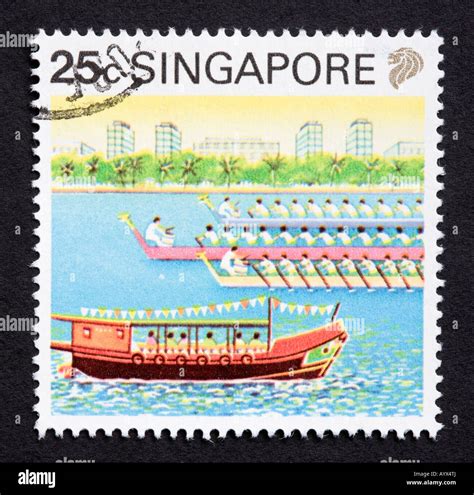 Singapore postage stamp Stock Photo - Alamy