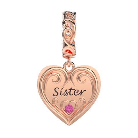 Sisterly Love Charm-silver - Charms - 925 sterling silver | Y Jewelry