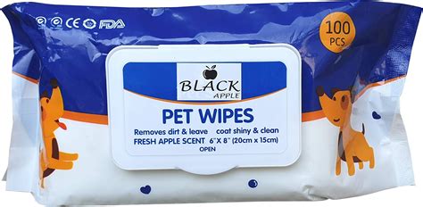 Black Apple Wet Pet Wipes for Dogs, Puppies & Pets with Fresh Apple ...