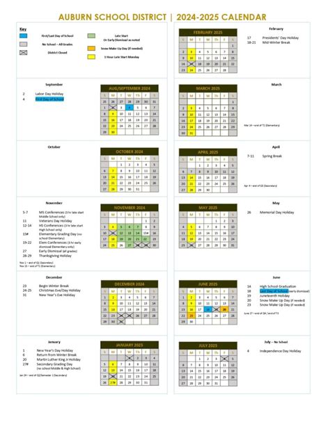 Auburn 2025-2026 Academic Calendar - Printable Calendar