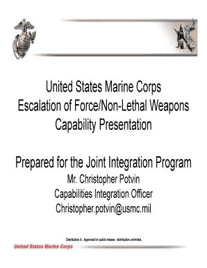 Fillable Online jnlwp defense United States Marine Corps Escalation of ...