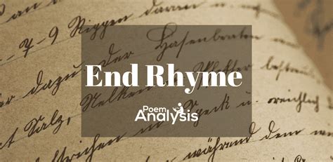 End Rhyme in Poetry - Definition and Examples - Poem Analysis