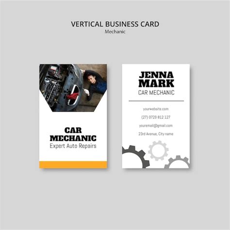 Mechanic Business Card Design 的图像结果