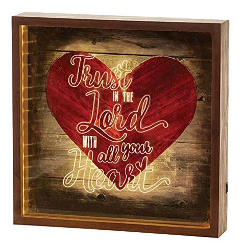 Buy Faithworks Christian LED Lit Light Box Wall Décor, Trust in The ...