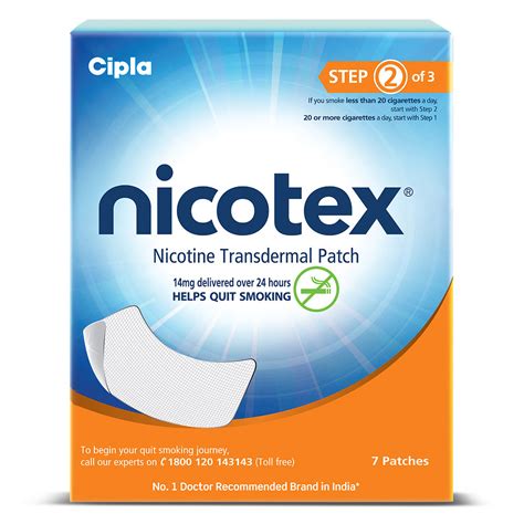 Buy Nicotex 14mg Nicotine Transdermal Patches, 7 Count | 19 Minutes ...