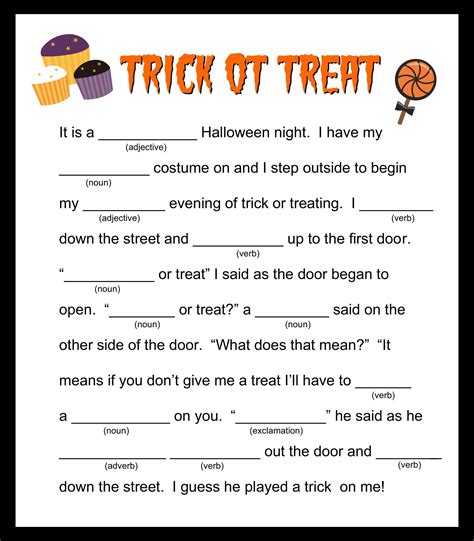 Halloween mad libs story printable pdf for free at – Artofit
