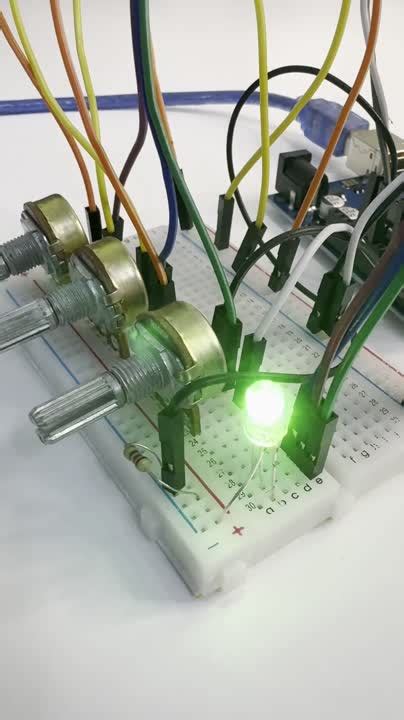 Image result for RGB LED Arduino and Potentiometer 3