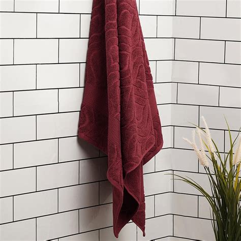 Buy SPACES Rk Home Cotton Bath Towel, Red - 76x150cm from Spaces at ...
