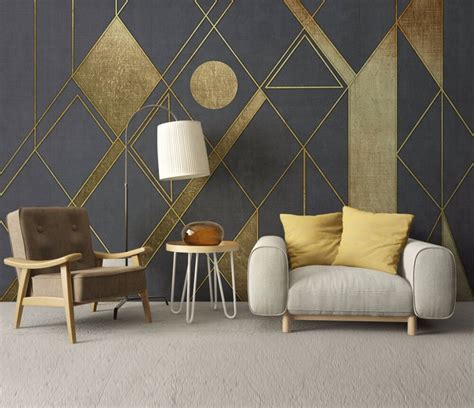 Download Bacaz Classic Contemporary Modern Damask Gold Wall Wallpaper ...