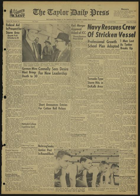 The Taylor Daily Press (Taylor, Tex.), Vol. 49, No. 69, Ed. 1 Friday ...