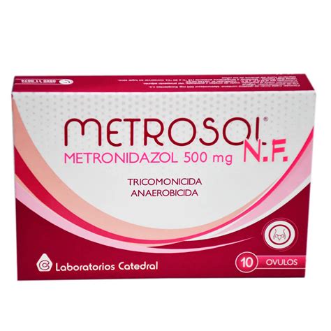 Metrosol NF Metronidazol 500 mg - Caja de 10 ovulos vaginales | Punto Farma