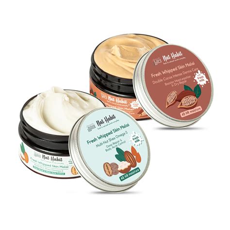 Buy Nat Habit Multi-Nut Shea Omega-3 Fresh Whipped Skin Malai/Cream for ...