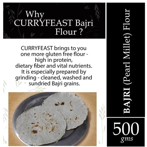 Curryfeast Bajri Flour/Bajra Aata/Pearl Millet Flour / 1 kg /INR 200 ...