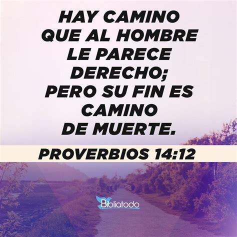 Proverbios 14:12 RV1960 - Hay camino que al hombre le parece derecho ...