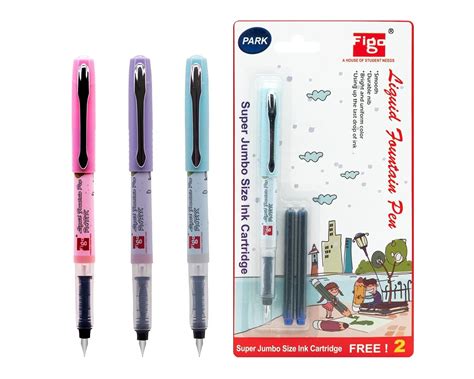 Figo Park Liquid Fountain Pen (Pack Of 10),Blue : Amazon.in: Office ...