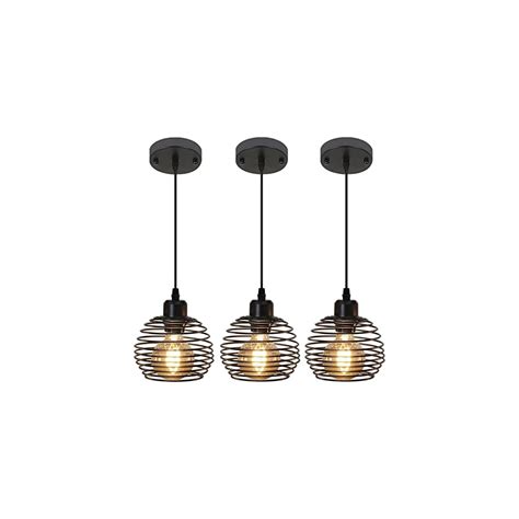 Buy Hurrah 3 Pack Industrial Pendant Light - Vintage Hanging Light ...