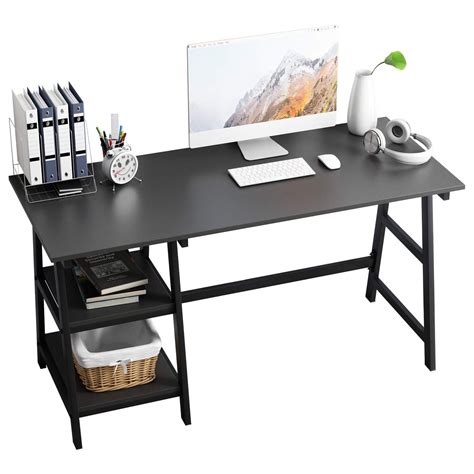 55 Inches Writing Computer Desk, Trestle Desk Study India | Ubuy
