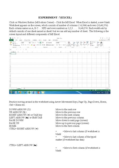 Experiment 7 - ms excel worksheet creation and data analysis - Studocu