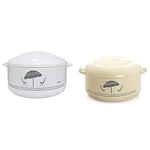 Buy CELLO Casserole, 3500ml & 2.5L, Brown Beige Plastic, Dishwasher ...
