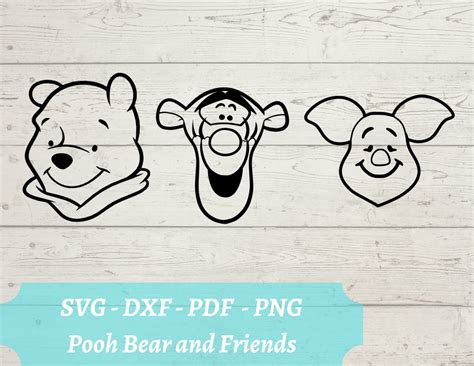 Winnie the Pooh and Friends SVG Laser Cut File, Download Digital File ...