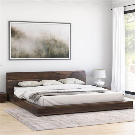 Sierra Nevada Low Platform Handcrafted Queen Size Solid Wood Bed ...
