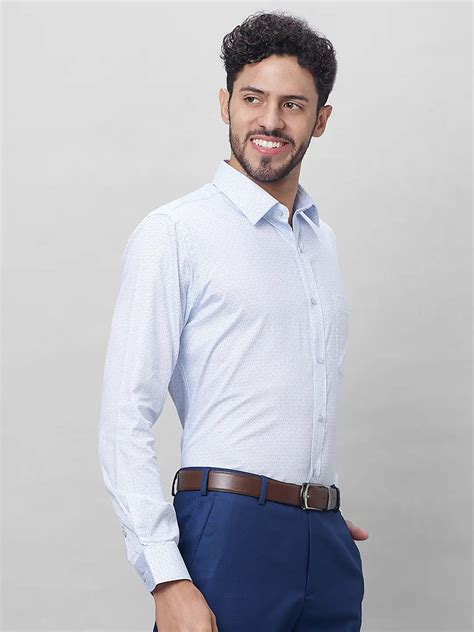 Raymond Men Blue Structure Slim Fit Cotton Shirts – MyRaymond
