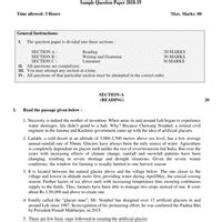 Class 10 English Language and Literature: CBSE Sample Question Paper ...